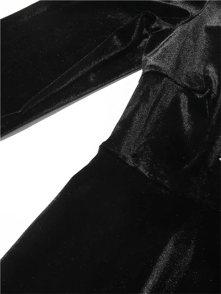 Женское коктейльное платье с бриллиантовой отделкой и поясом, Black — фото 2