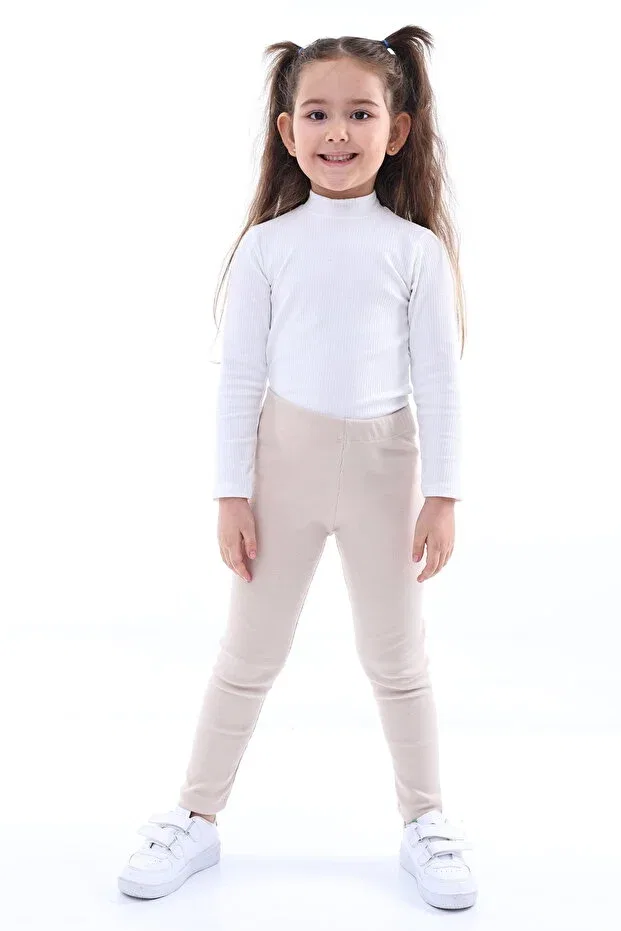 Детские леггинсы для девочек хлопковые Basics Kyex, Stone Color