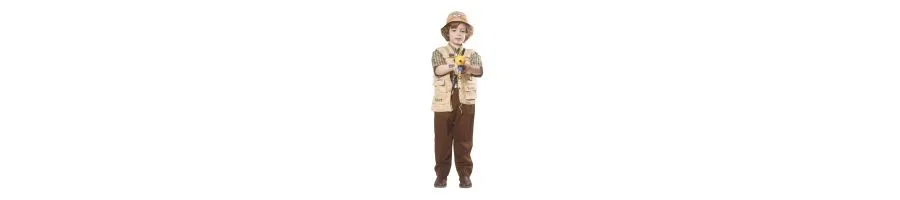 Костюм рыбака с рубашкой, жилетом, брюками и шляпой Dress Up America, Brown Combo — фото 2