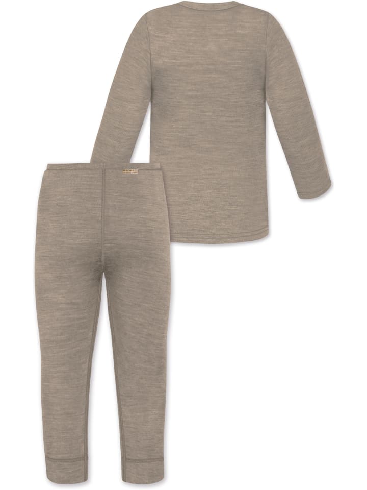 Свитер и брюки из мериносовой шерсти бежевого цвета Normani Outdoor Sports — фото 2