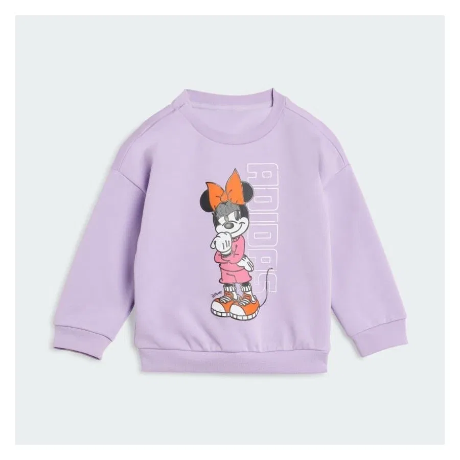 Детский спортивный костюм с принтом Minnie Mouse adidas DY MI JOG, Фиолетовый — фото 2