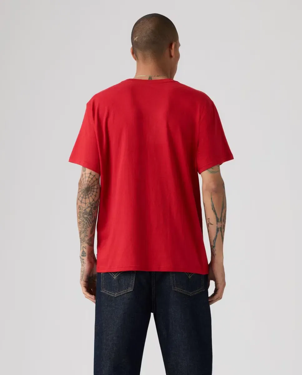 Мужская футболка с коротким рукавом с принтом Levi's, Красный — фото 2