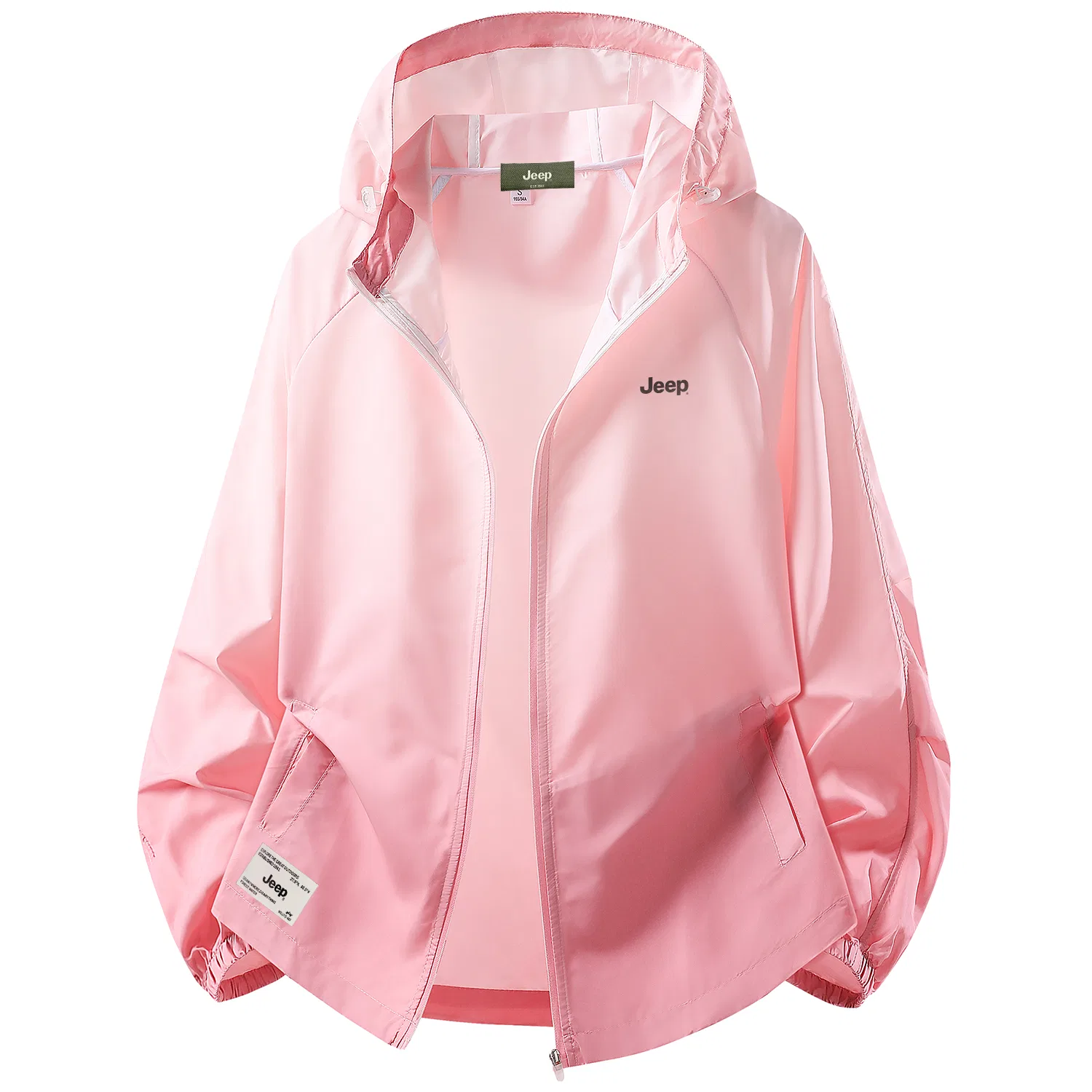 Детская ветровка с капюшоном, тонкая, прямого кроя, Jeep, Peach Pink