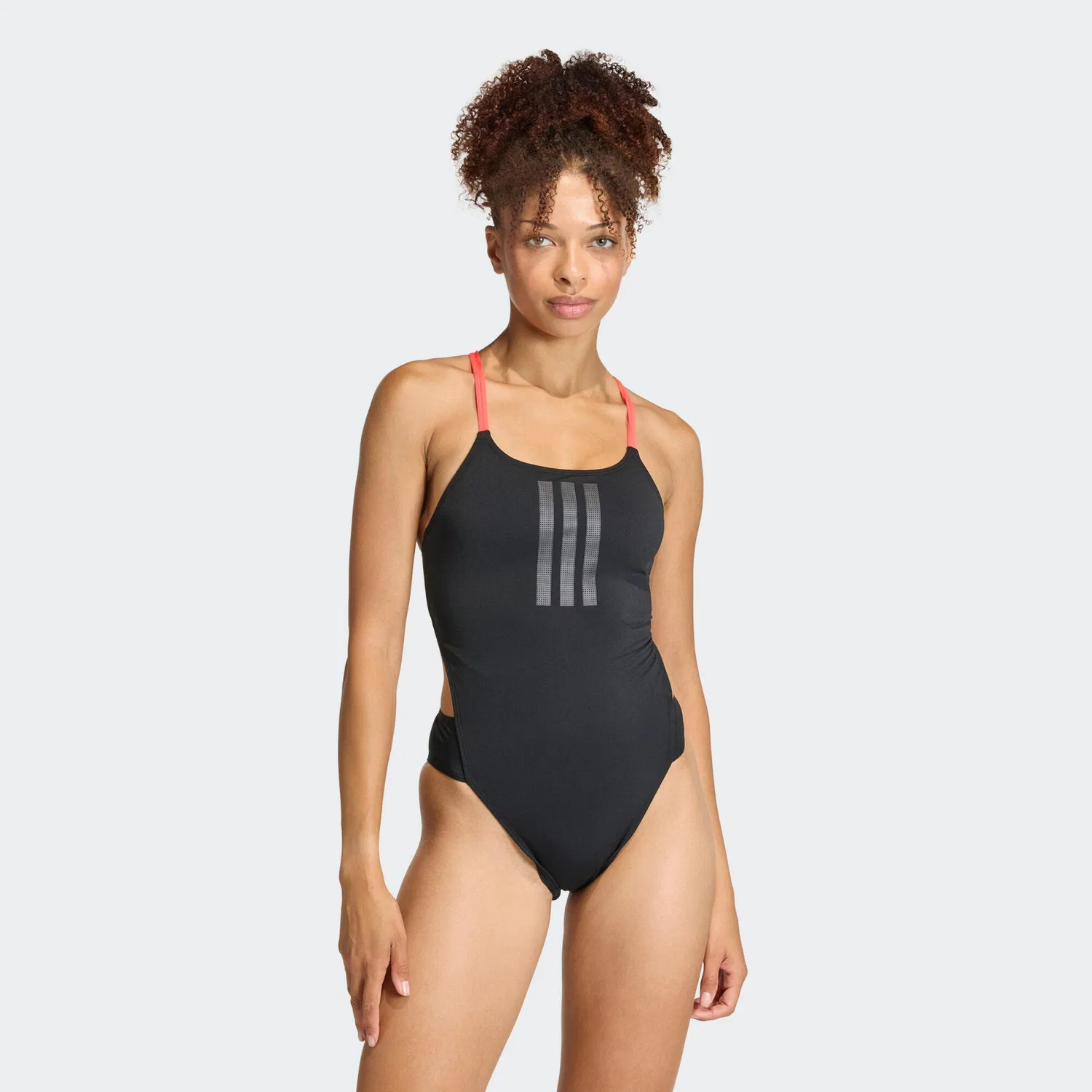 Женский слитный купальник с открытой спиной Ripstream 3-Streifen Tie Back Adidas, Schwarz