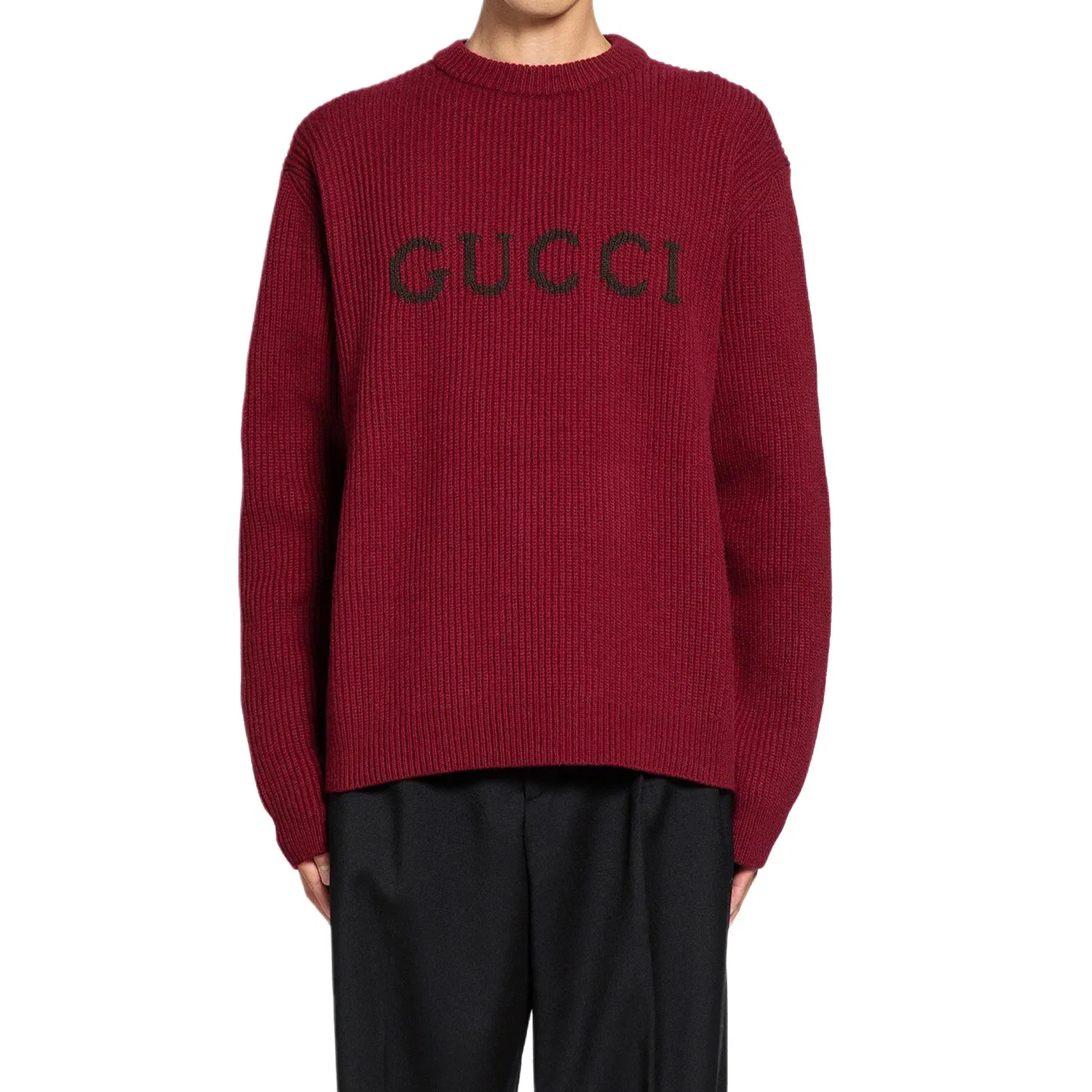 Джемпер мужской GUCCI с интарсией, Red — фото 3