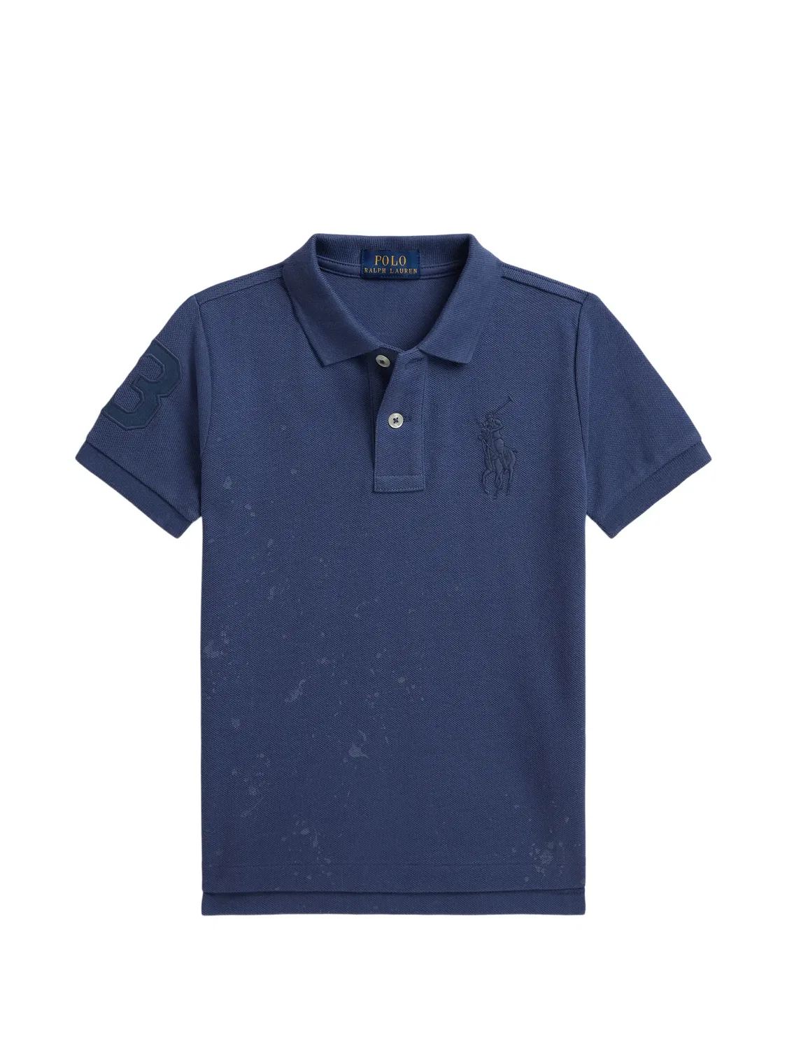 Рубашка поло с эффектом разбрызганной краски Polo Ralph Lauren Kids, синий