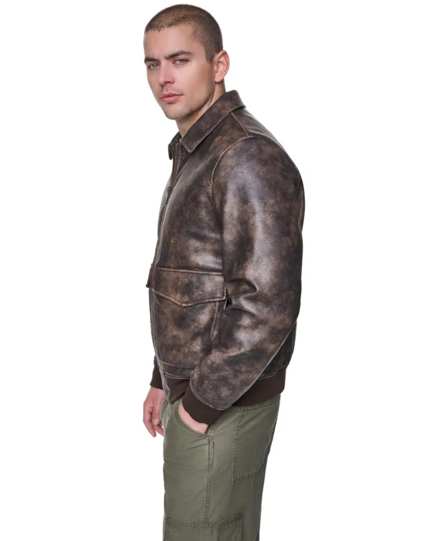 Мужская куртка-бомбер с воротником-стойкой, на молнии, с подкладкой Levi's, Vintage Brown — фото 3