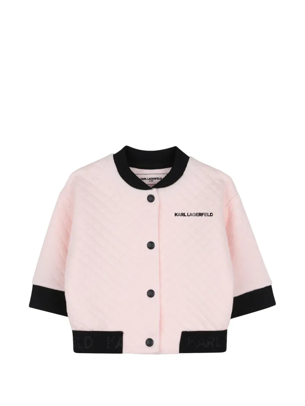 Спортивный костюм с логотипом Karl Lagerfeld Kids, розовый — фото 3