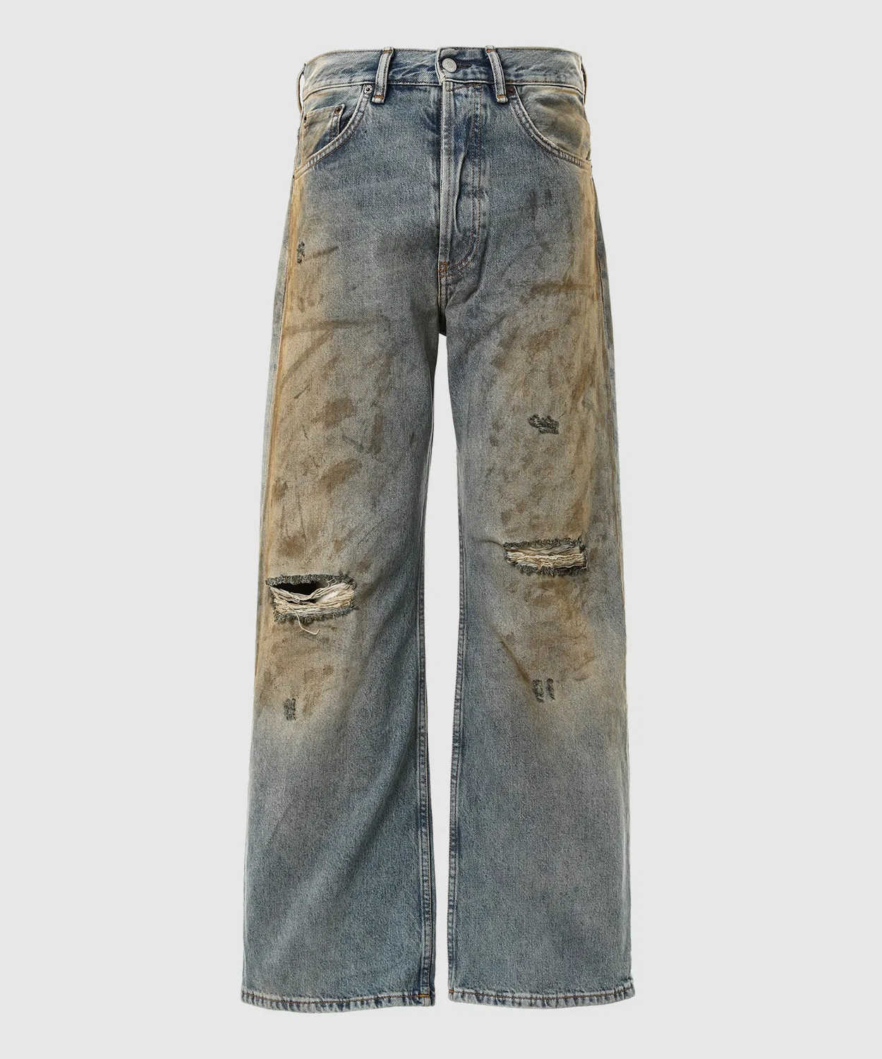 Женские джинсы свободного кроя с потертостями Acne Studios 2021M Penicillin, Blue