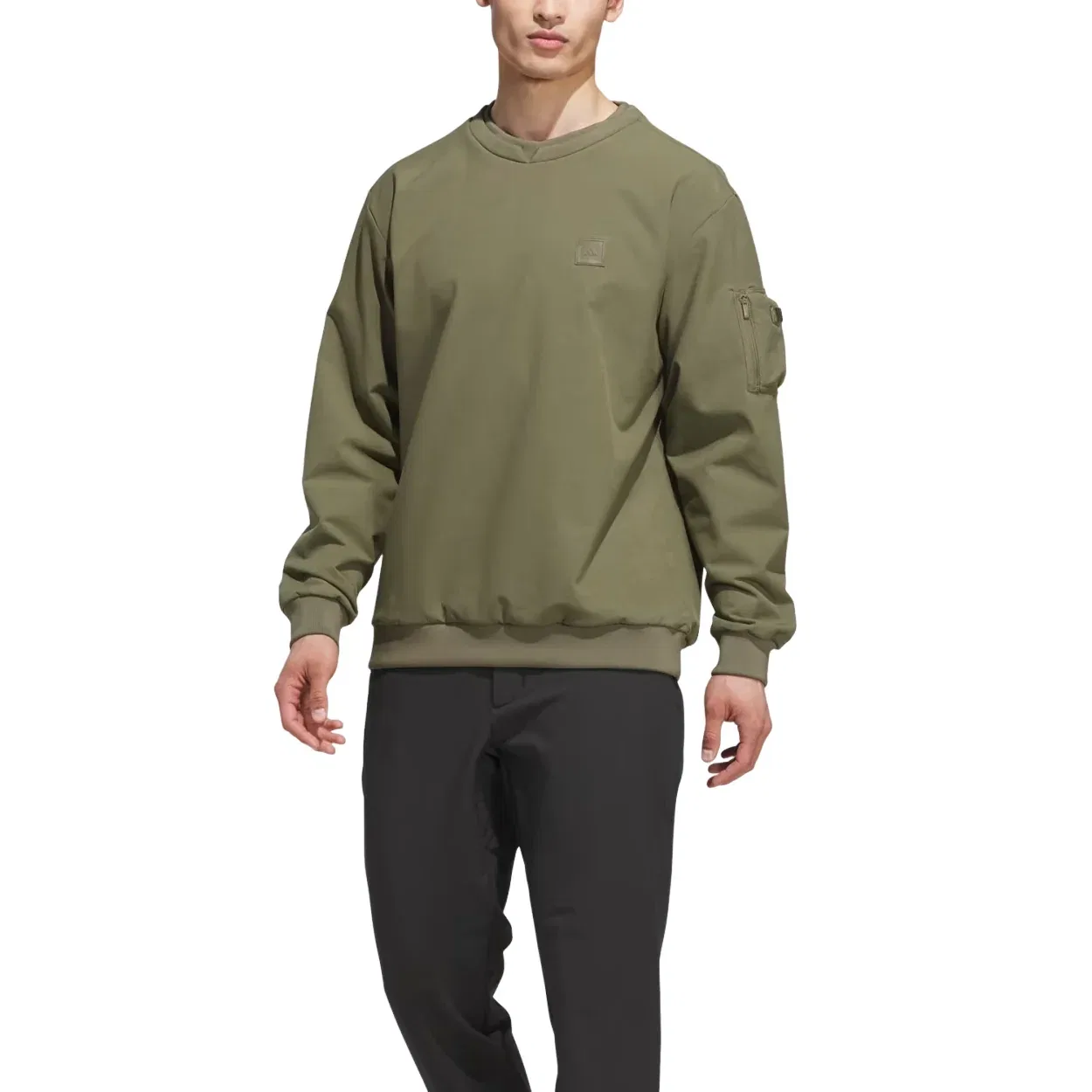 Мужская футболка Climawarm Brushed Sweatshirt Asia Sizing 'Olive Strata' adidas, Olive Strata — фото 4