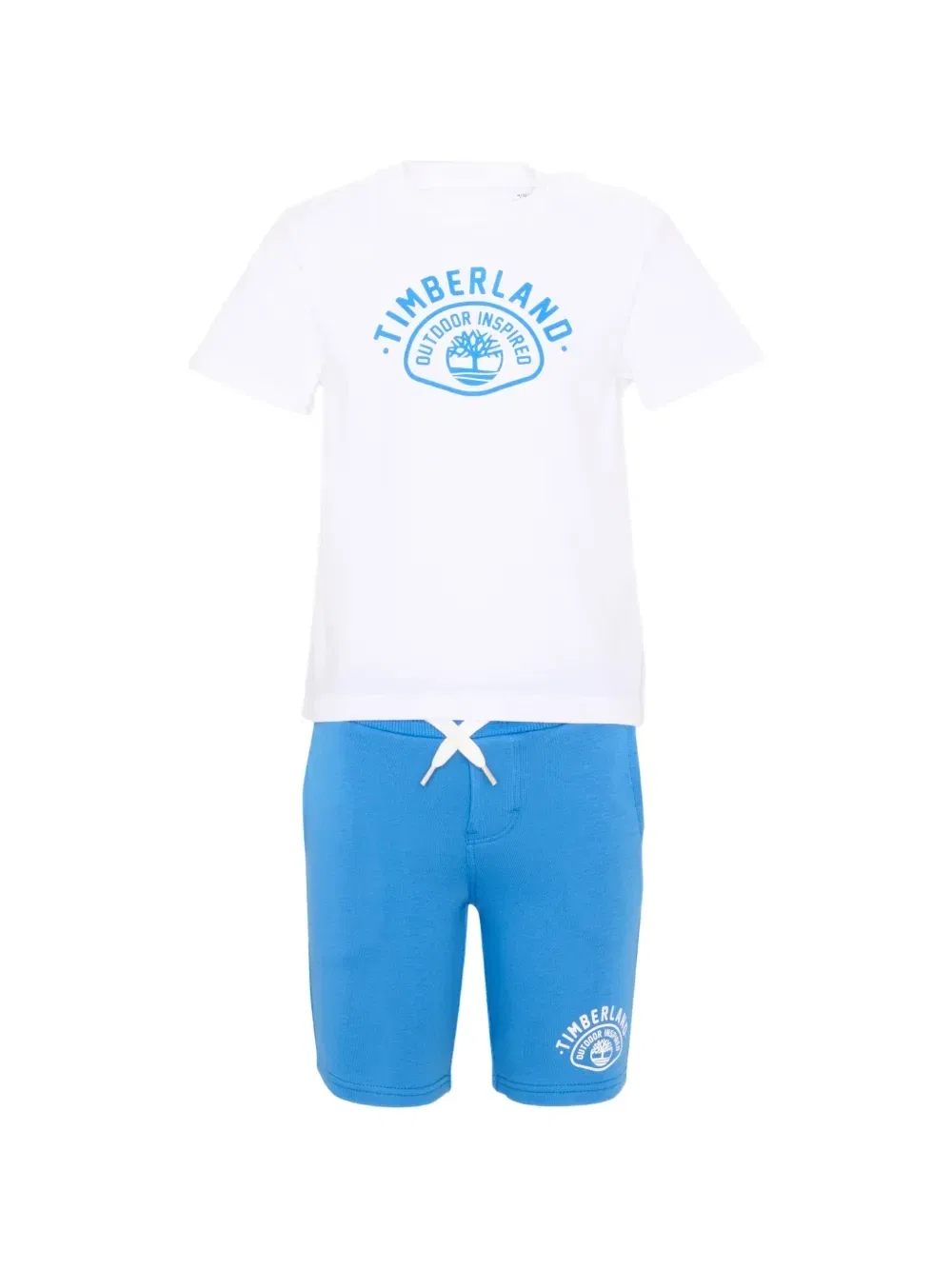 Хлопковый спортивный костюм с логотипом Timberland Kids, синий