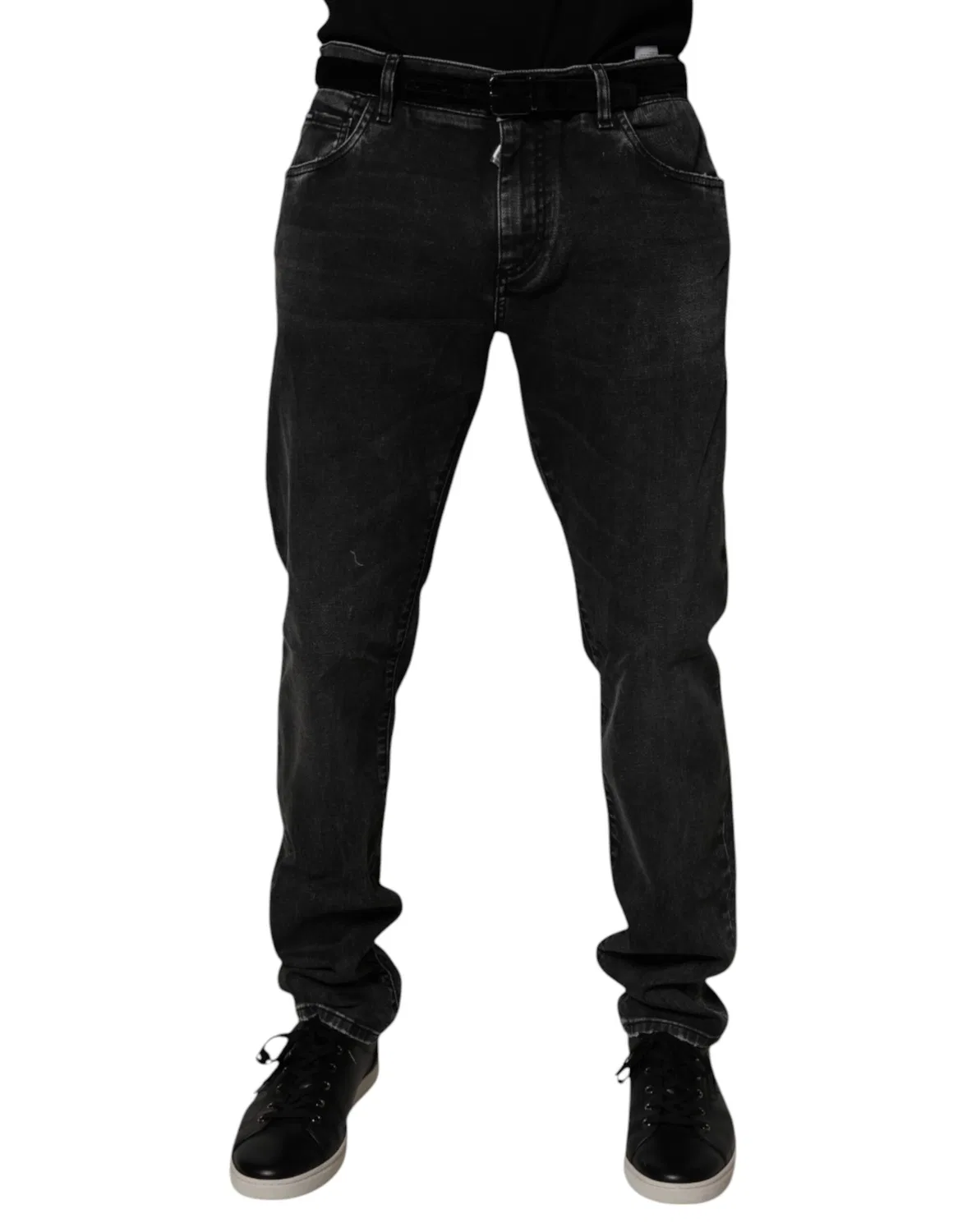 Мужские джинсы скинни с логотипом Dolce & Gabbana, Black
