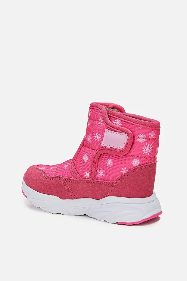 Детские ботинки для девочек на плоском ходу Monny fur girl fuchsia boots Vicco, Fuchsia — фото 3