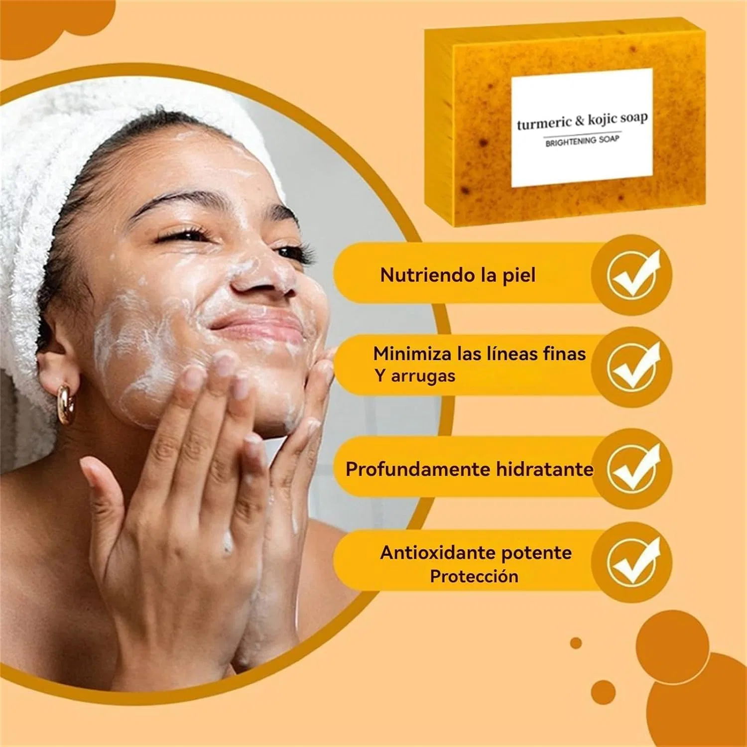 Мыло Turmeric and Kojic Soap, 2 шт., 100 г, Ginger Generisch — фото 3