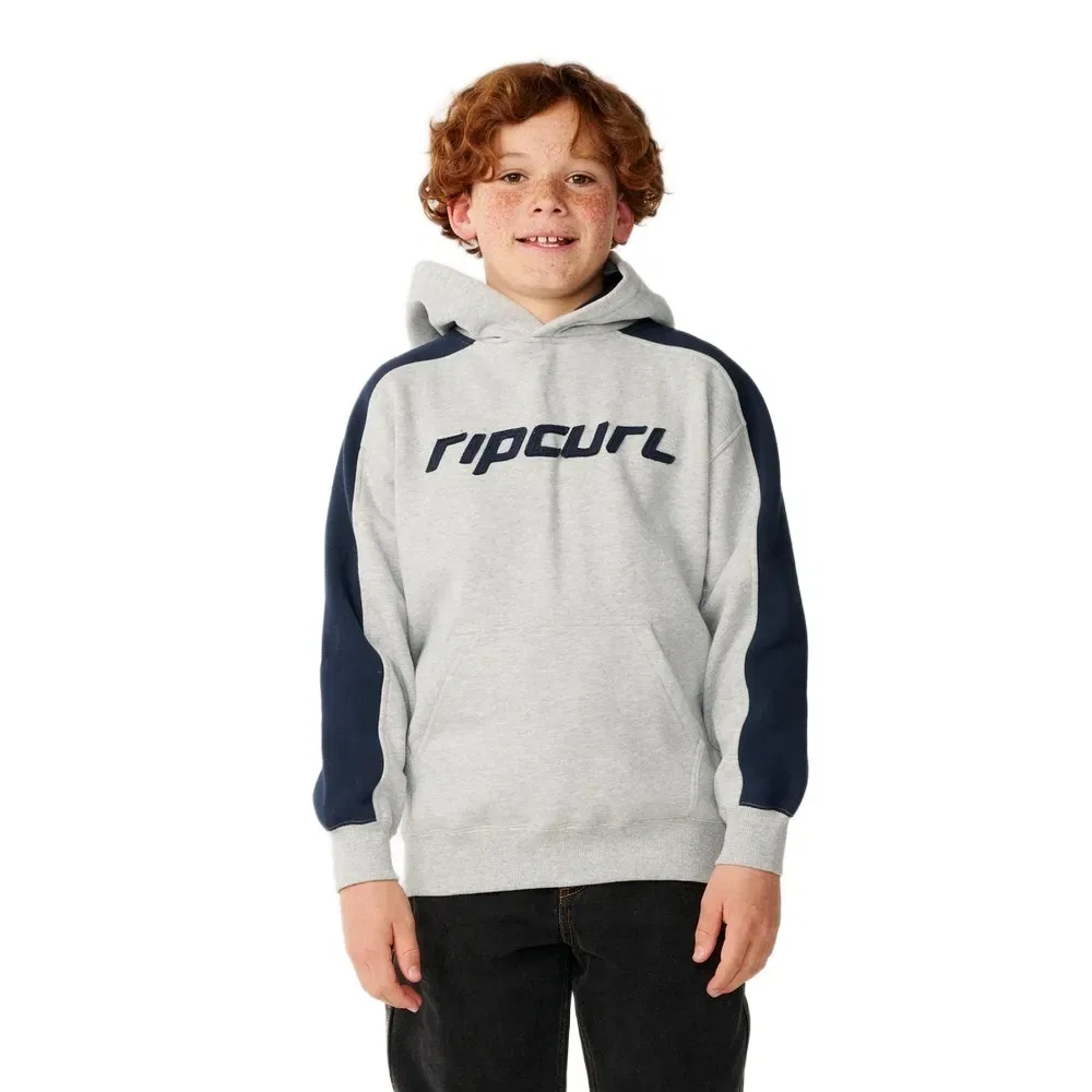 Детское худи на молнии с принтом Archive Panel Hoodie Rip curl, Grey