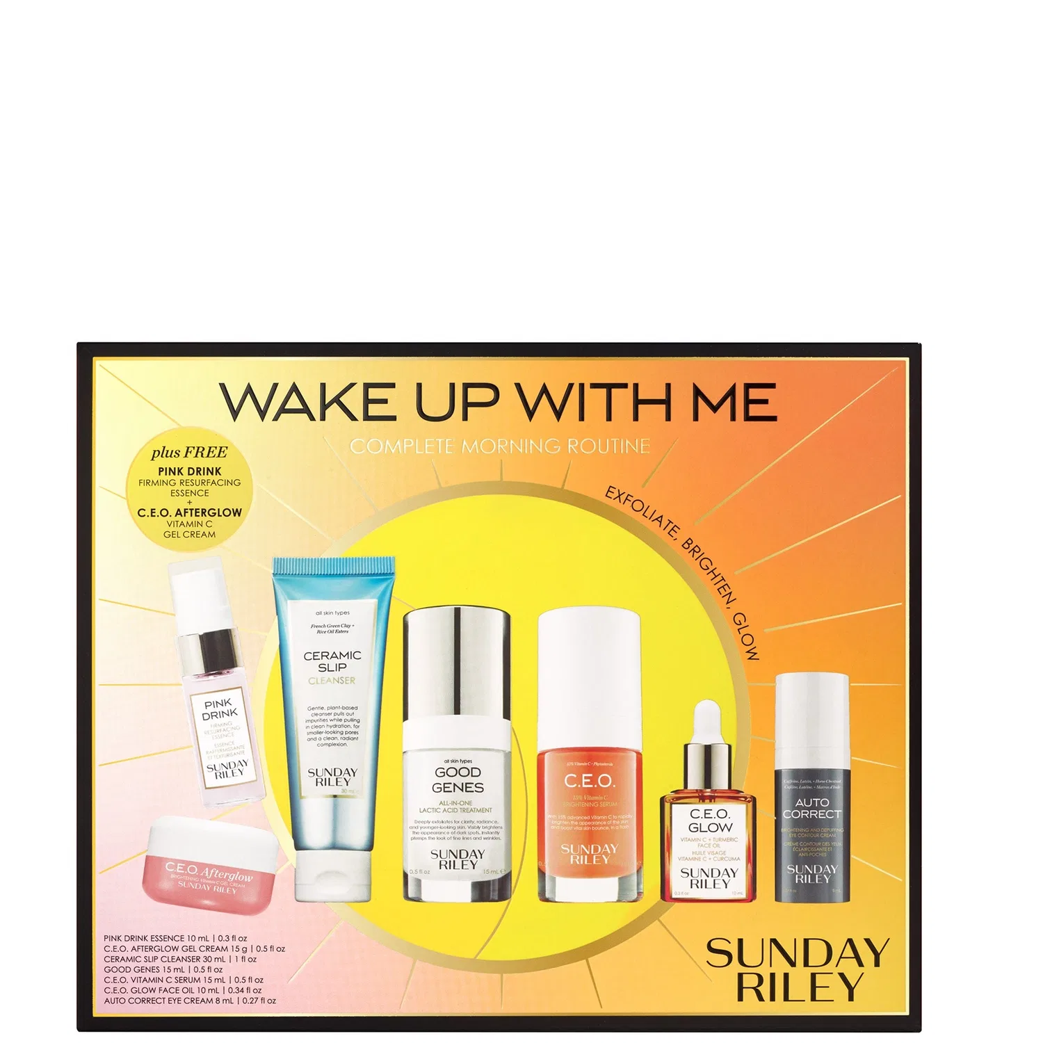 Набор косметики для утреннего ухода Wake Up With Me Complete Morning Routine Kit Sunday Riley — фото 2