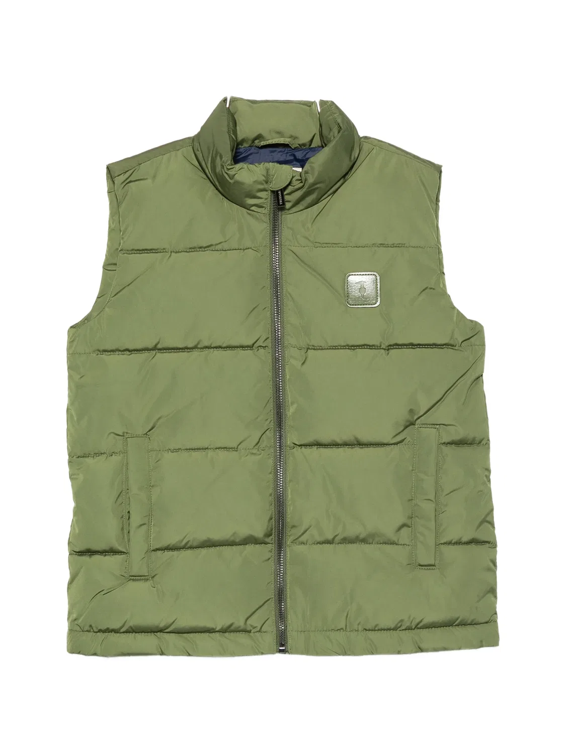 Стеганый дутый жилет Trussardi Junior, зеленый