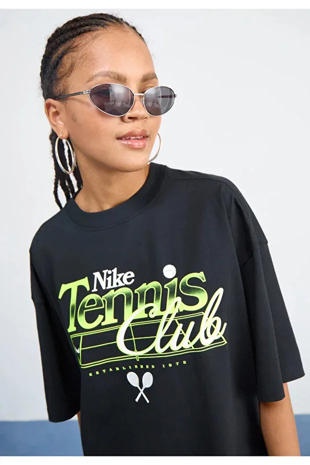 Женская футболка свободного кроя с принтом Sportswear Nike, Black — фото 2