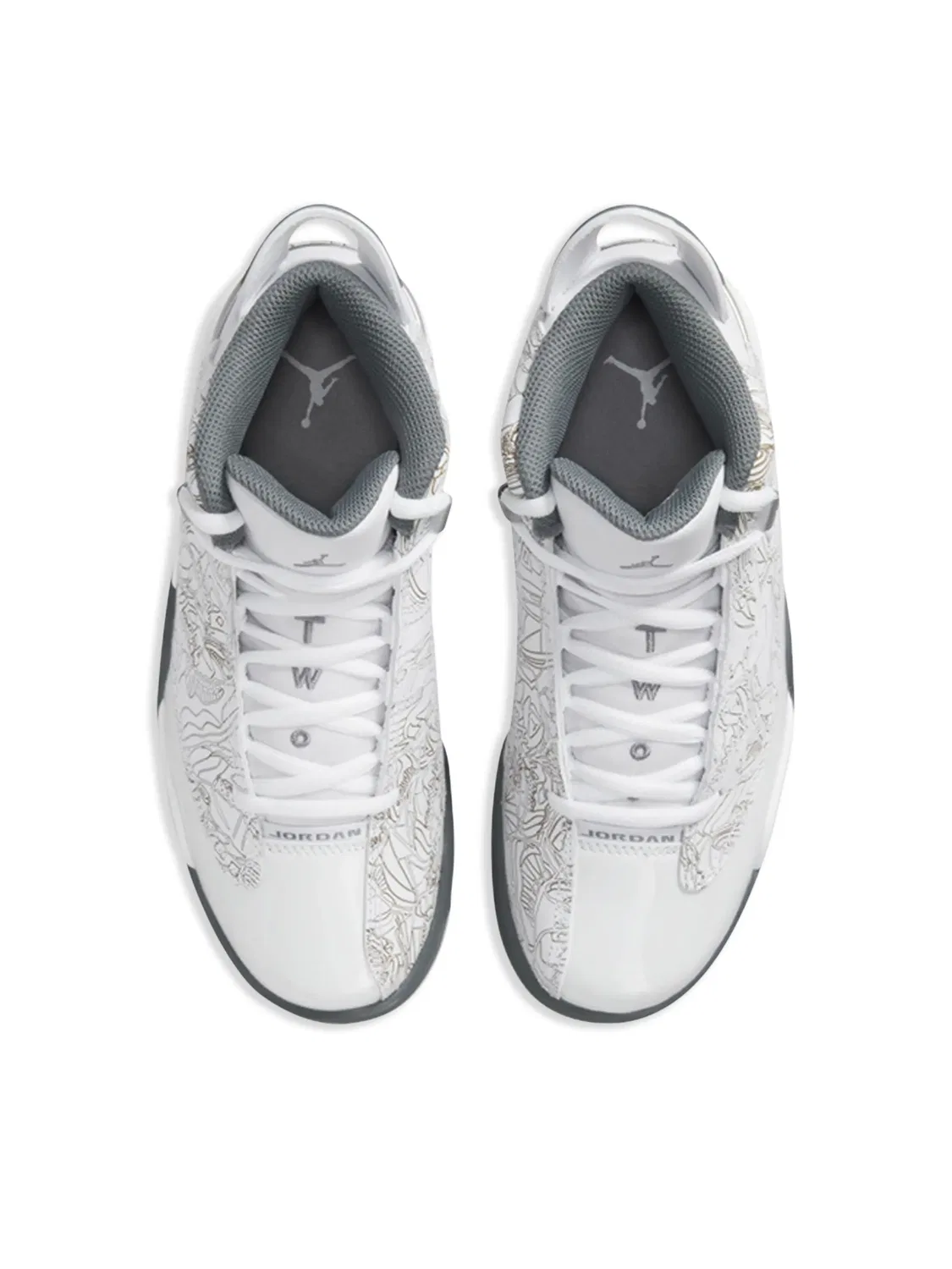 Кроссовки Air Jordan Dub Zero Grey Jordan Kids, белый — фото 2