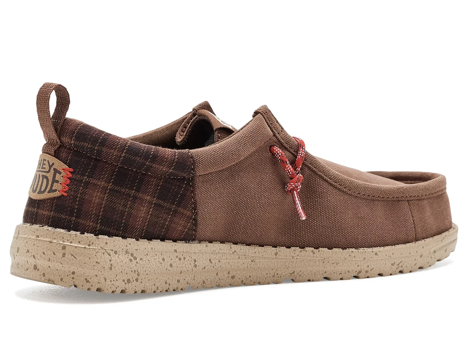 Лоферы Wally Funk Plaid (для маленьких и больших детей) Hey Dude Kids, Brown/Multi — фото 4