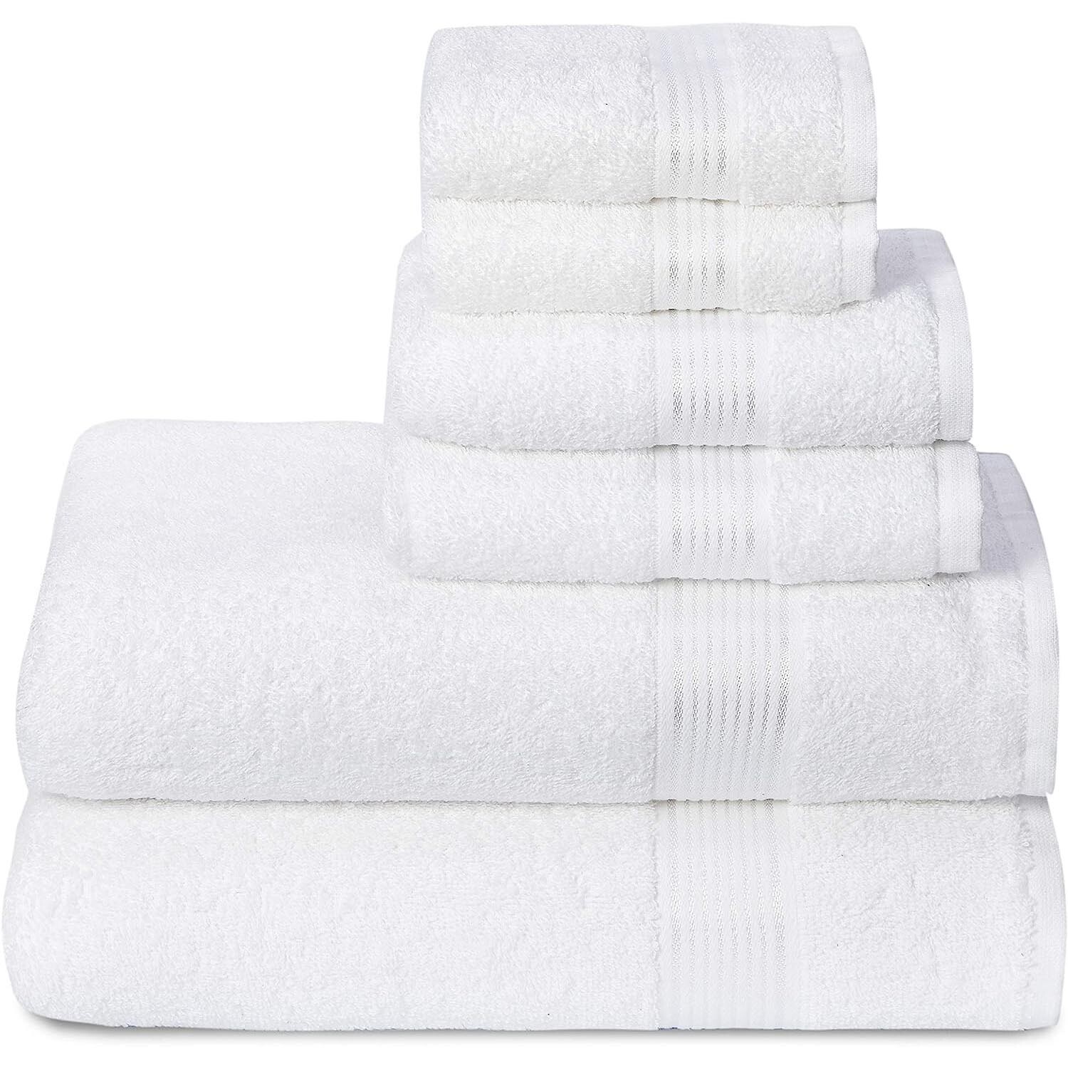 

Набор полотенец Elvana Home Ultra Soft, 6 предметов, белый, Серый, Набор полотенец Elvana Home Ultra Soft, 6 предметов, белый