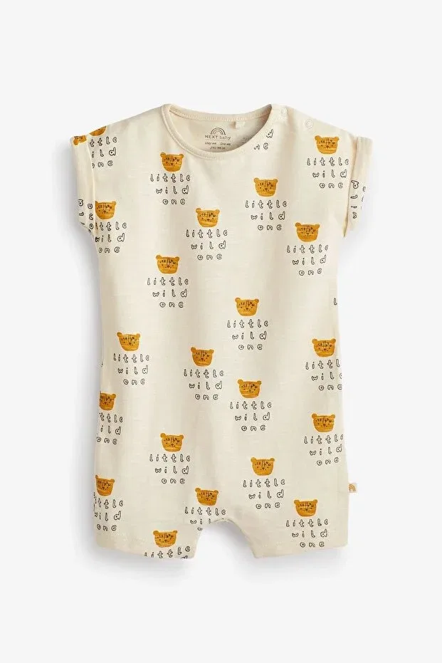 Детский комбинезон для девочек с принтом Safari 3 Piece Romper Set Next Baby, Multicolor — фото 2