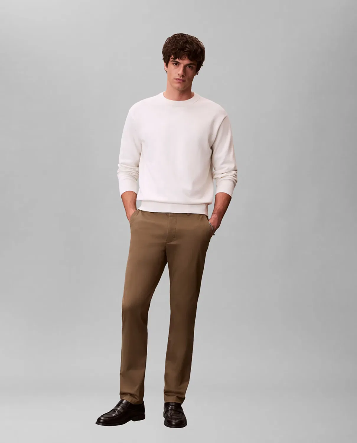 Мужские брюки чинос из стрейч-хлопка Calvin Klein, Verde Militar