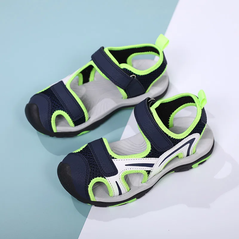 Детские сандалии с низким верхом, износостойкие, модель 807HX Neon Green, SHIBU, Neon Green — фото 4