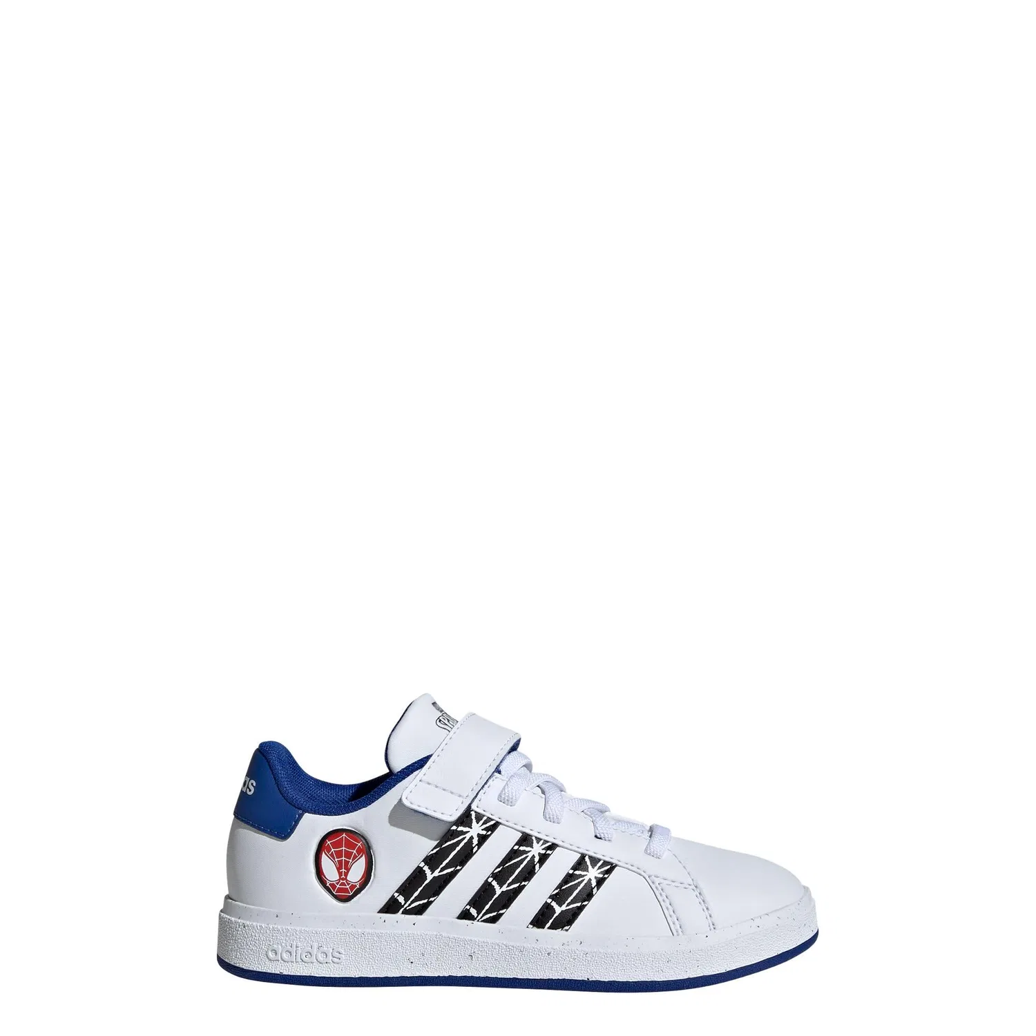 Детские кроссовки с принтом Marvel Spider-Man Grand Court Adidas, Weiss Schwarz Konigsblau