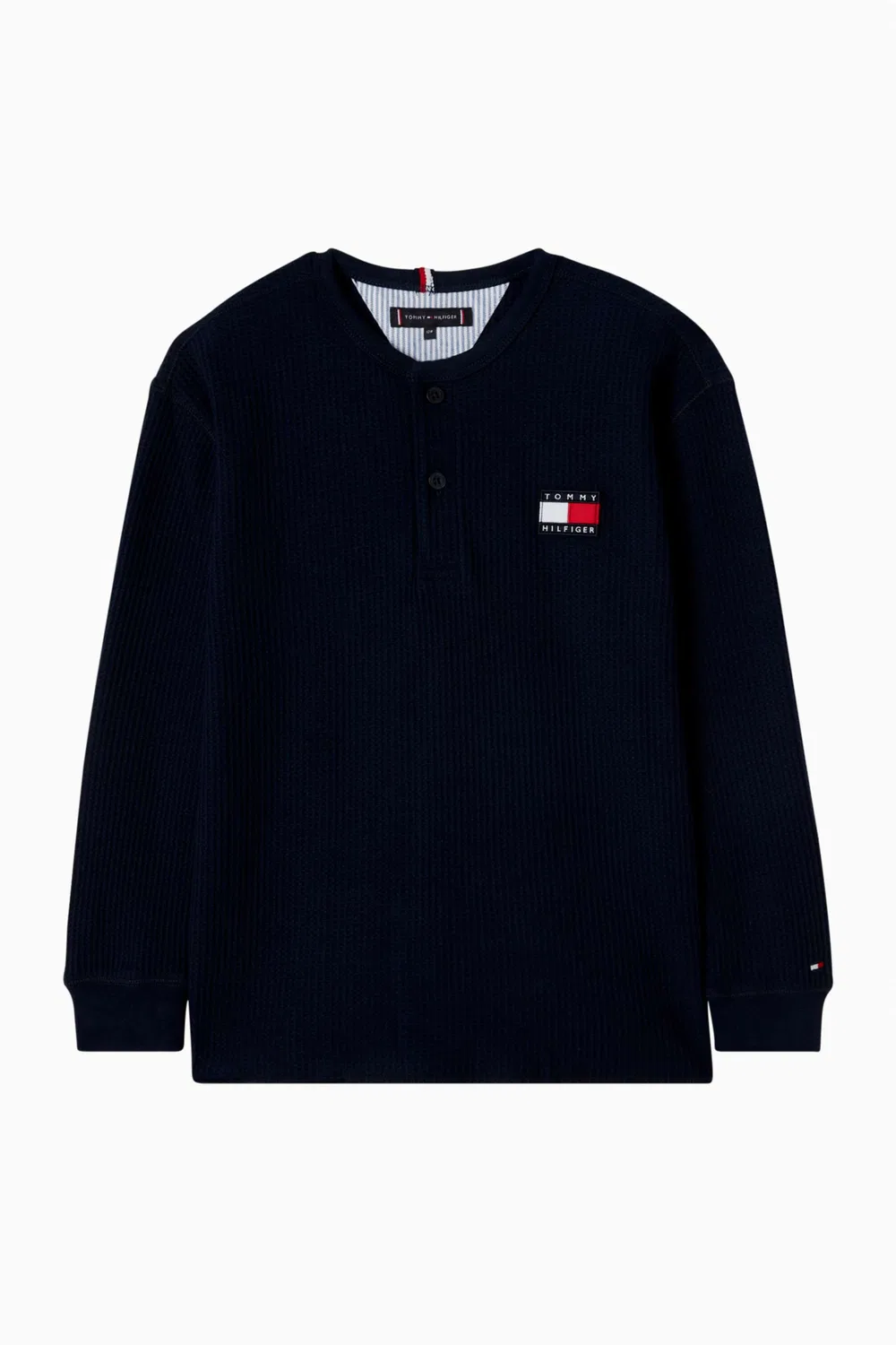 Футболка с воротником хенли Tommy Hilfiger, синий