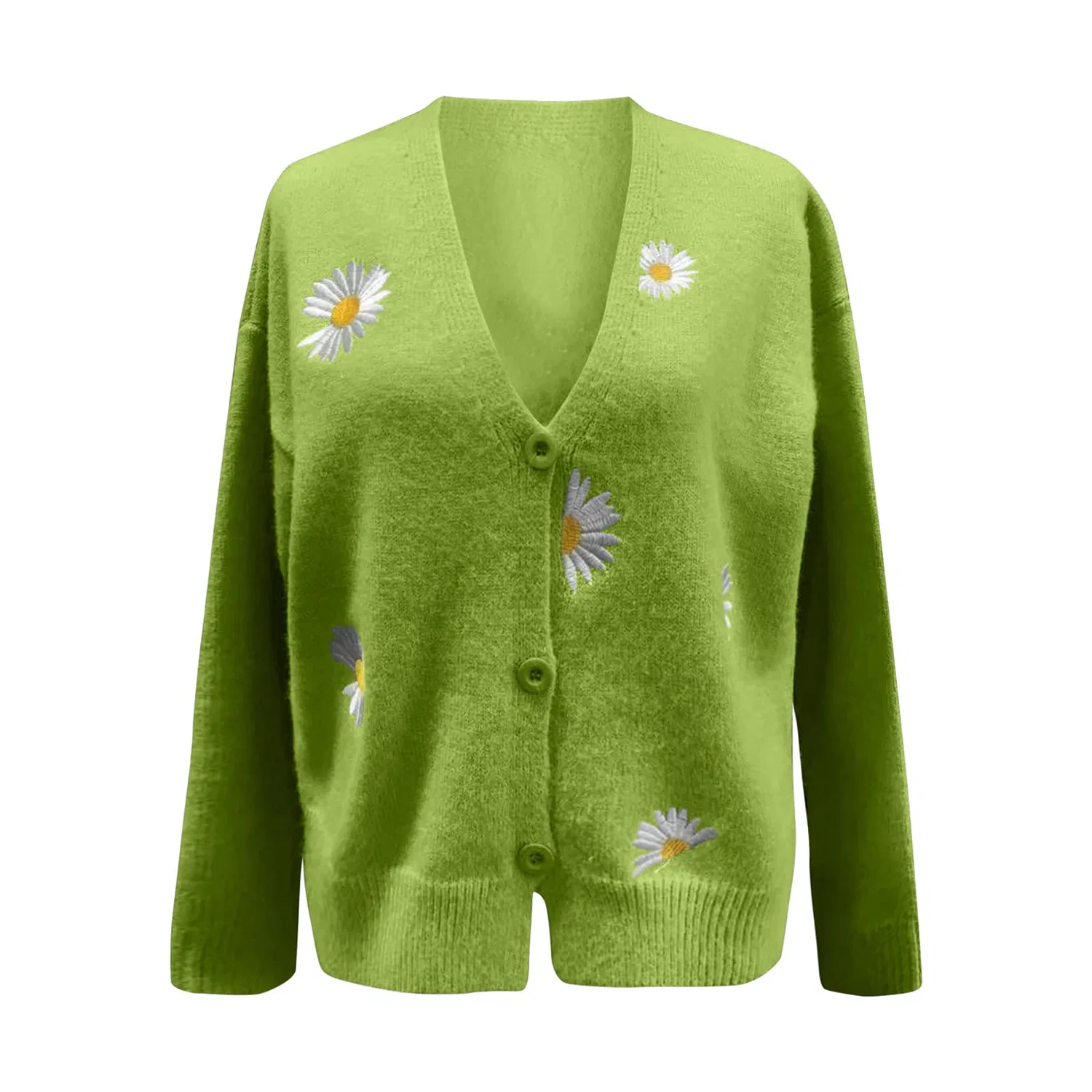 Женское дождевое пальто с цветочным принтом Y2K Cardigan, verde — фото 3