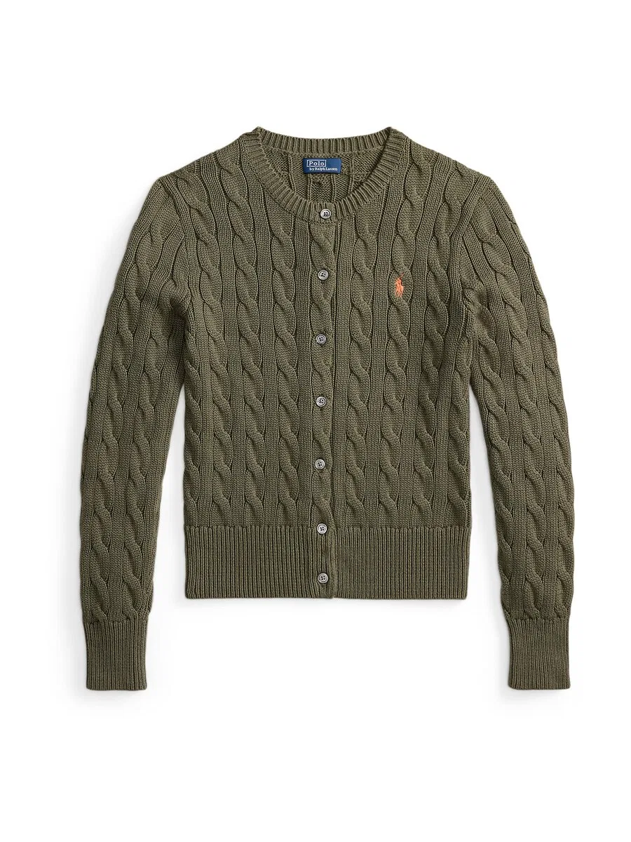 Вязаный кардиган Polo Ralph Lauren оливкового цвета