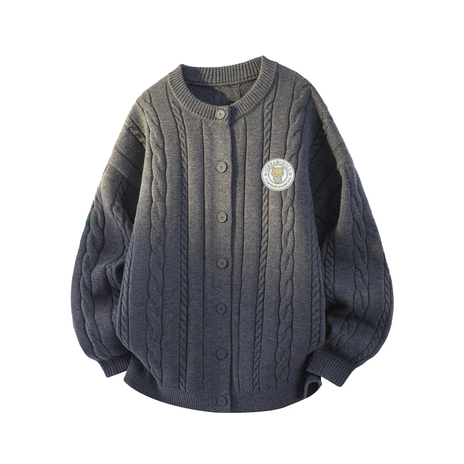 Детский свитер с принтом Cinnamoroll Sanrio, Dark Gray