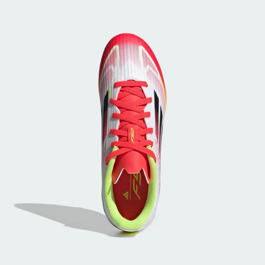 Бутсы для футзала детские с принтом F50 League Fg/mg J adidas, Белый — фото 3