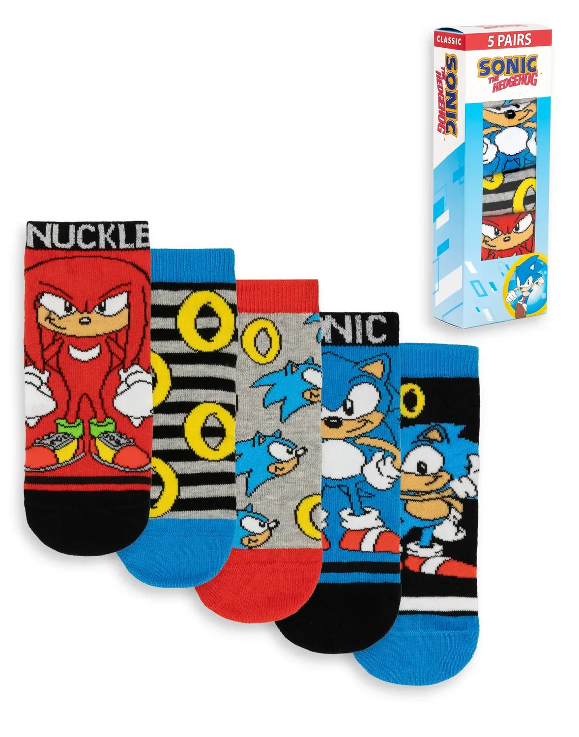 Детские носки с принтом Sonic The Hedgehog, Blue