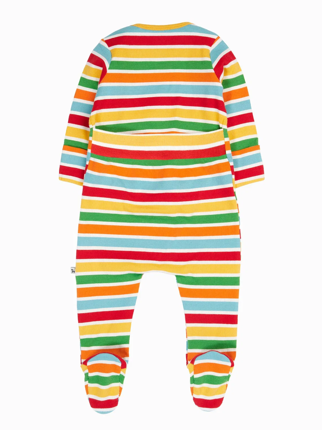 Боди-слип Frugi Yellow Easy Dressing Rib, желтый — фото 4