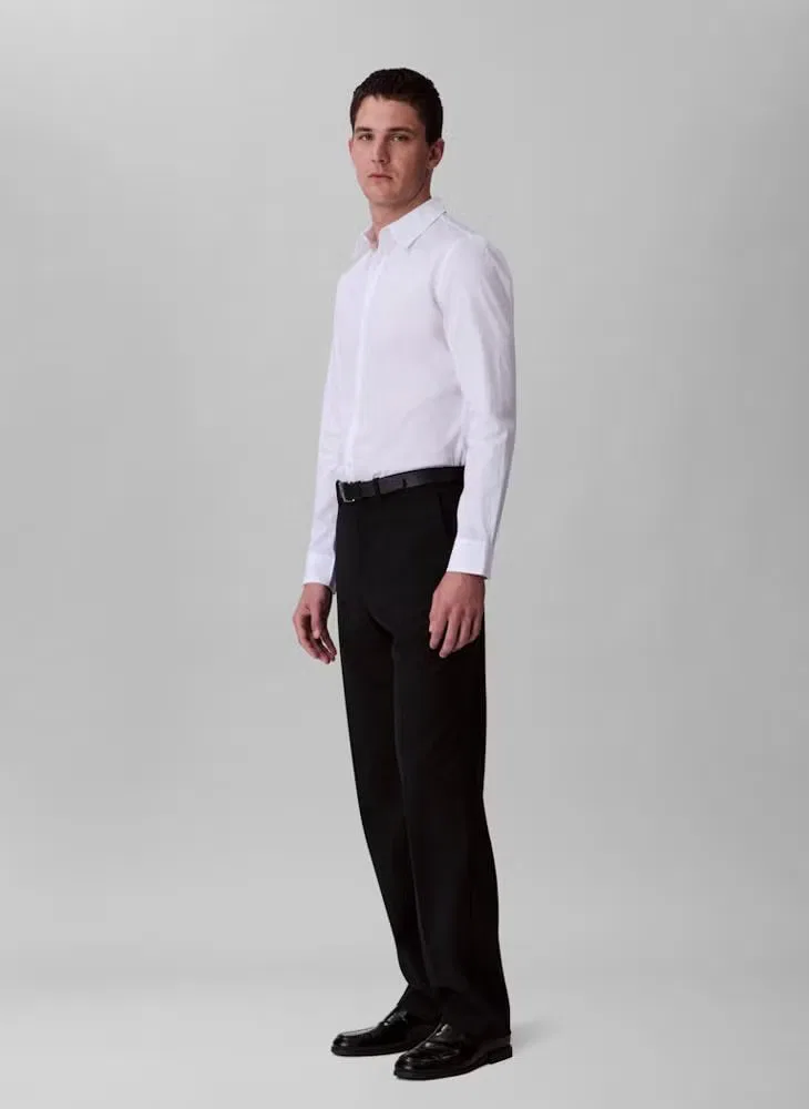 Рубашка с длинным рукавом приталенная Calvin Klein, белый — фото 3