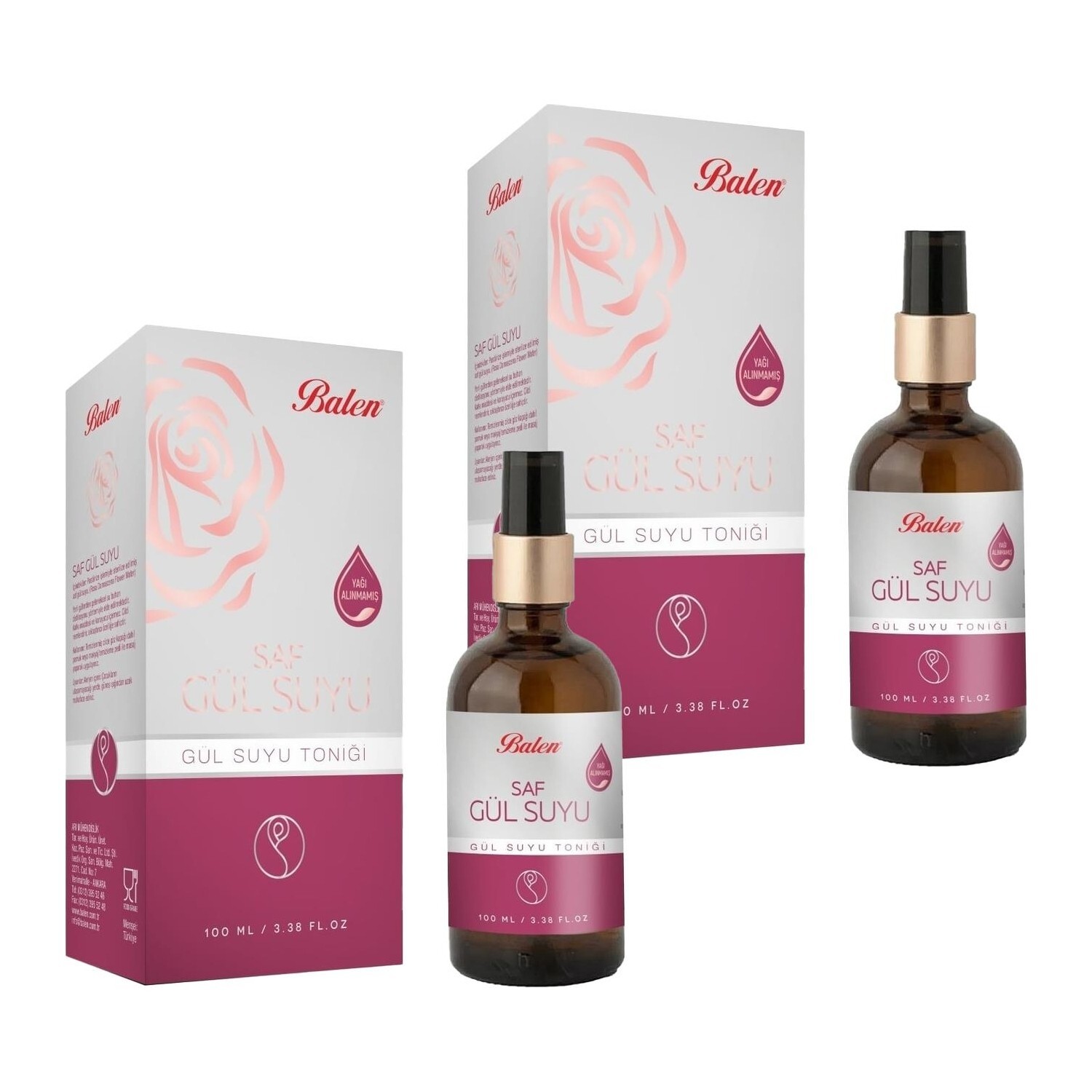 

Тоник Balen Pure Rose Water, 2 упаковки по 100 мл