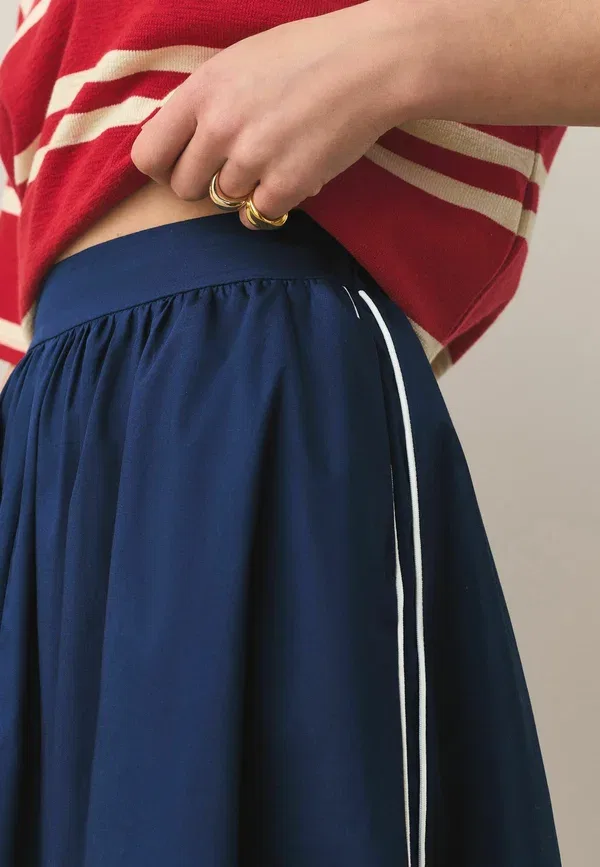 Юбка хлопковая Maxi Next, Navy blue, темно-синий — фото 2