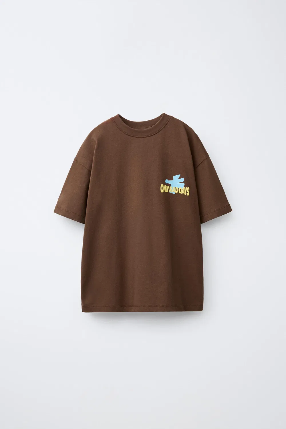 Футболка с принтом логотипа ZARA, Brown