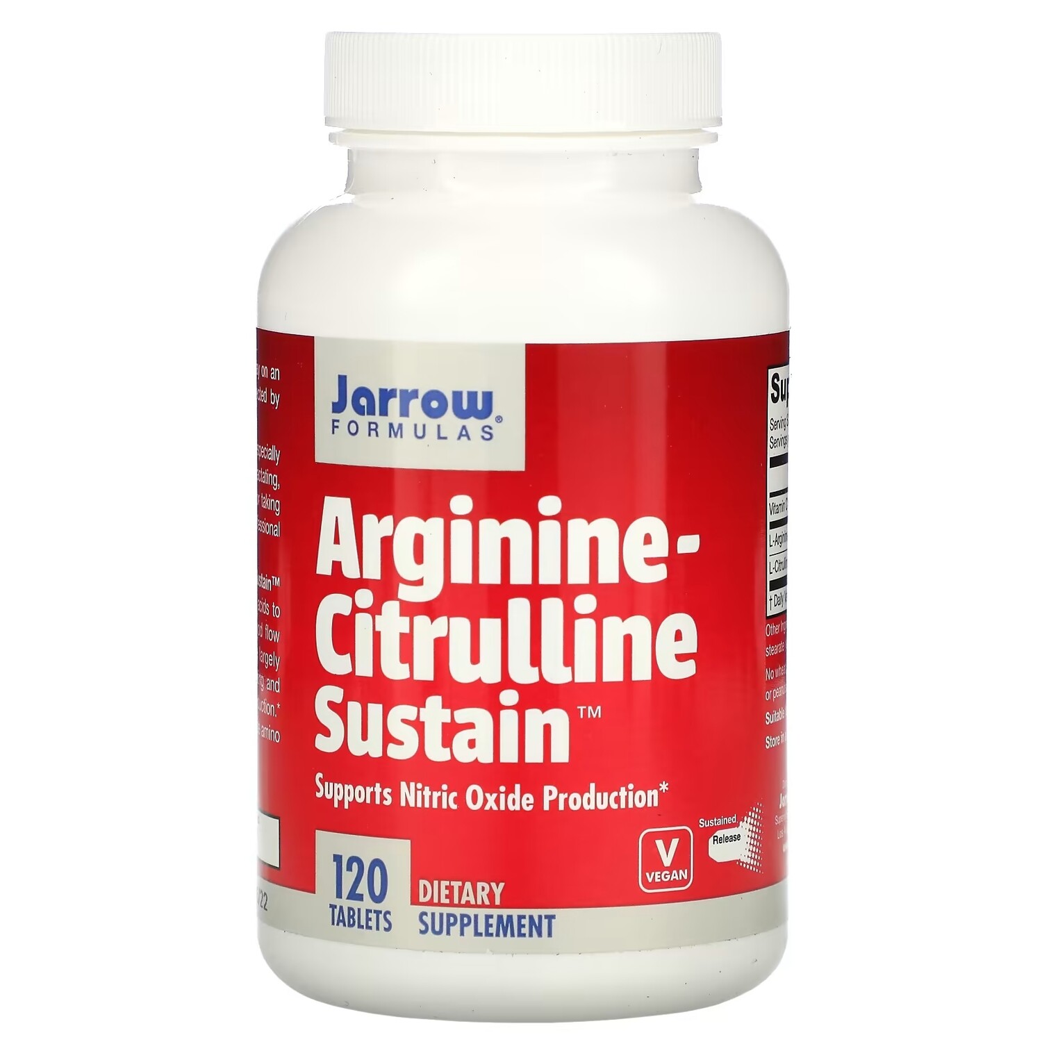 

Jarrow Formulas Arginine-Citrulline Sustain аргинин и цитруллин, 120 таблеток