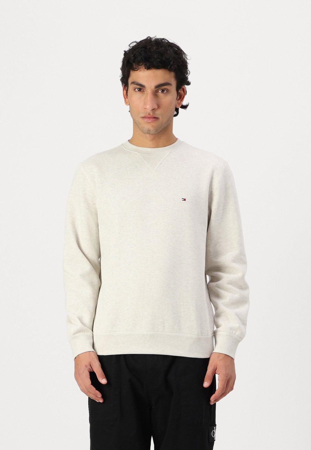Толстовка SEASONAL CREW NECK Tommy Hilfiger, молочный — фото 3
