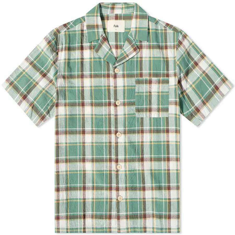 

Рубашка Folk Madras Check Vacation, зеленый