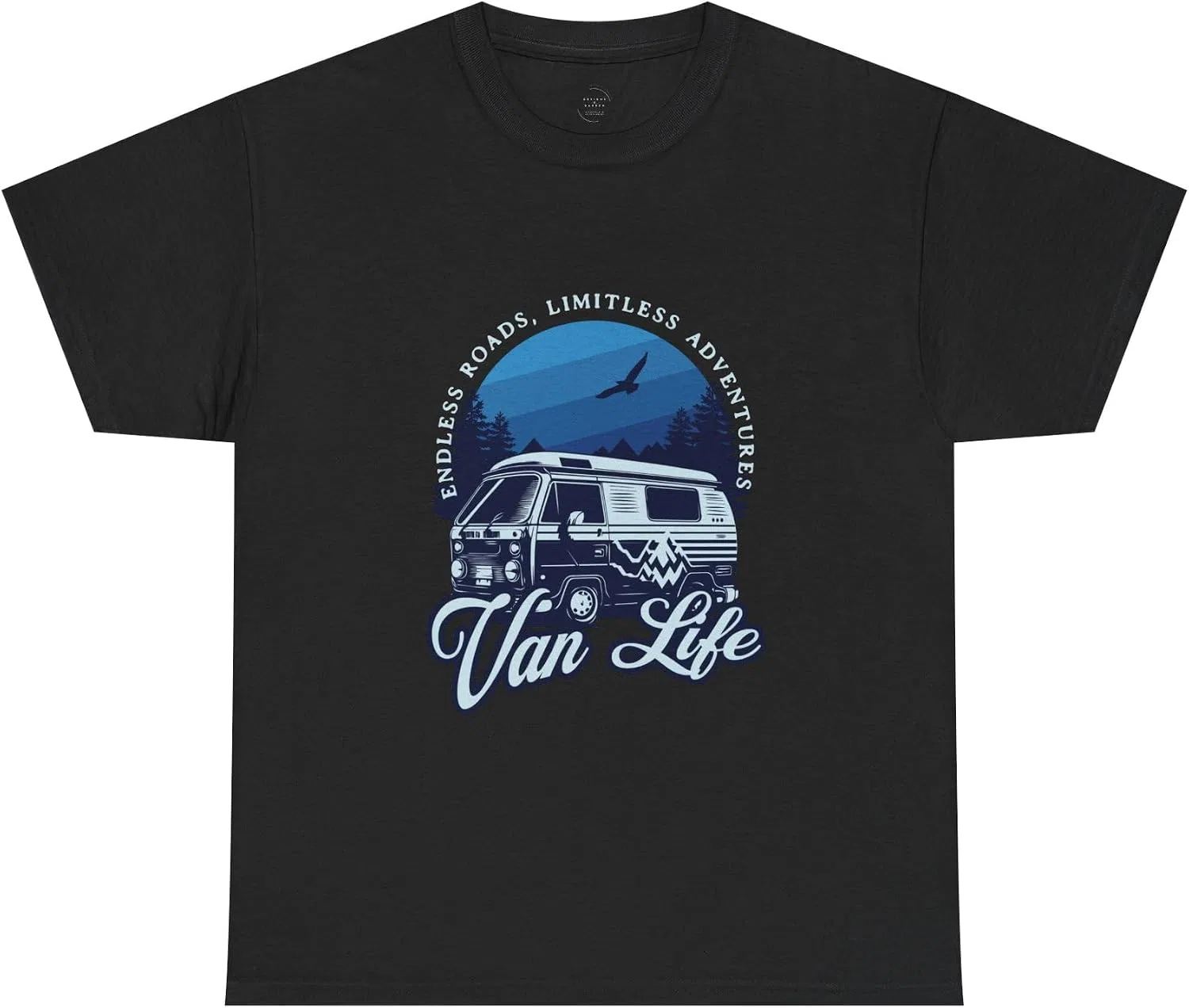Мужская футболка с принтом Van Life Gildan 5000, Black