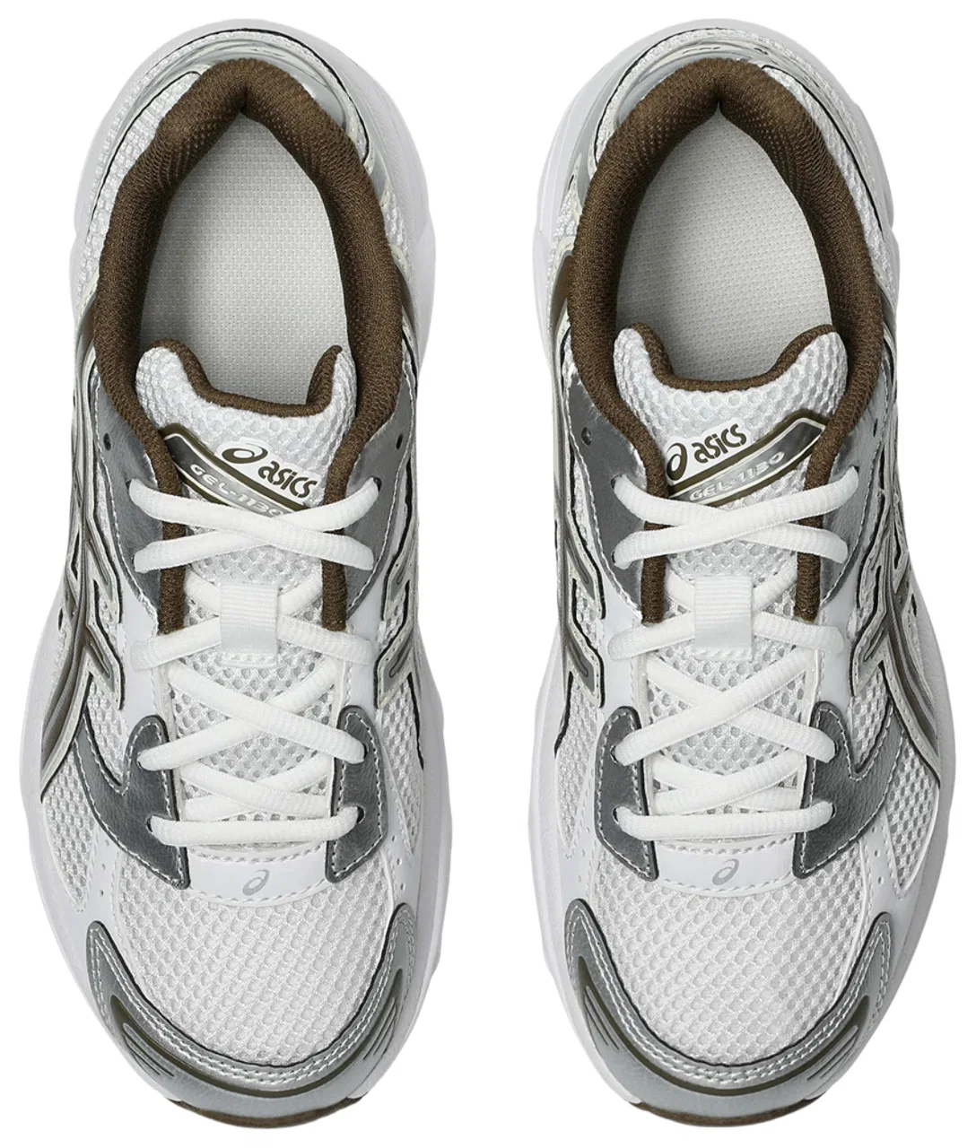 Детские кроссовки для мальчиков GEL-1130 ASICS, White/Silver/Brown — фото 4