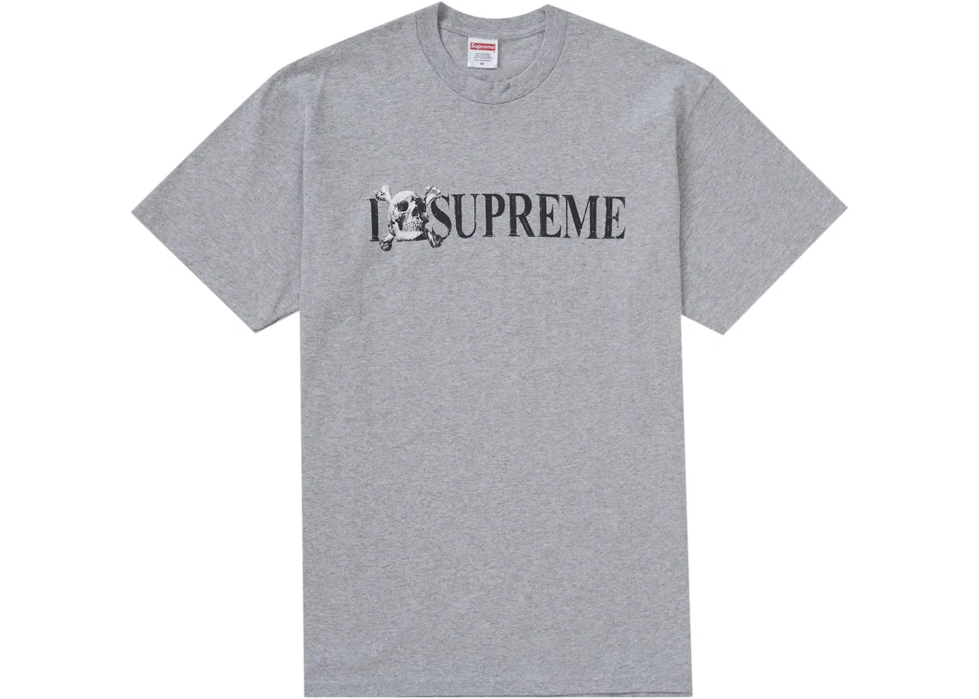 Мужская футболка Supreme Skull Tee, Heather Grey