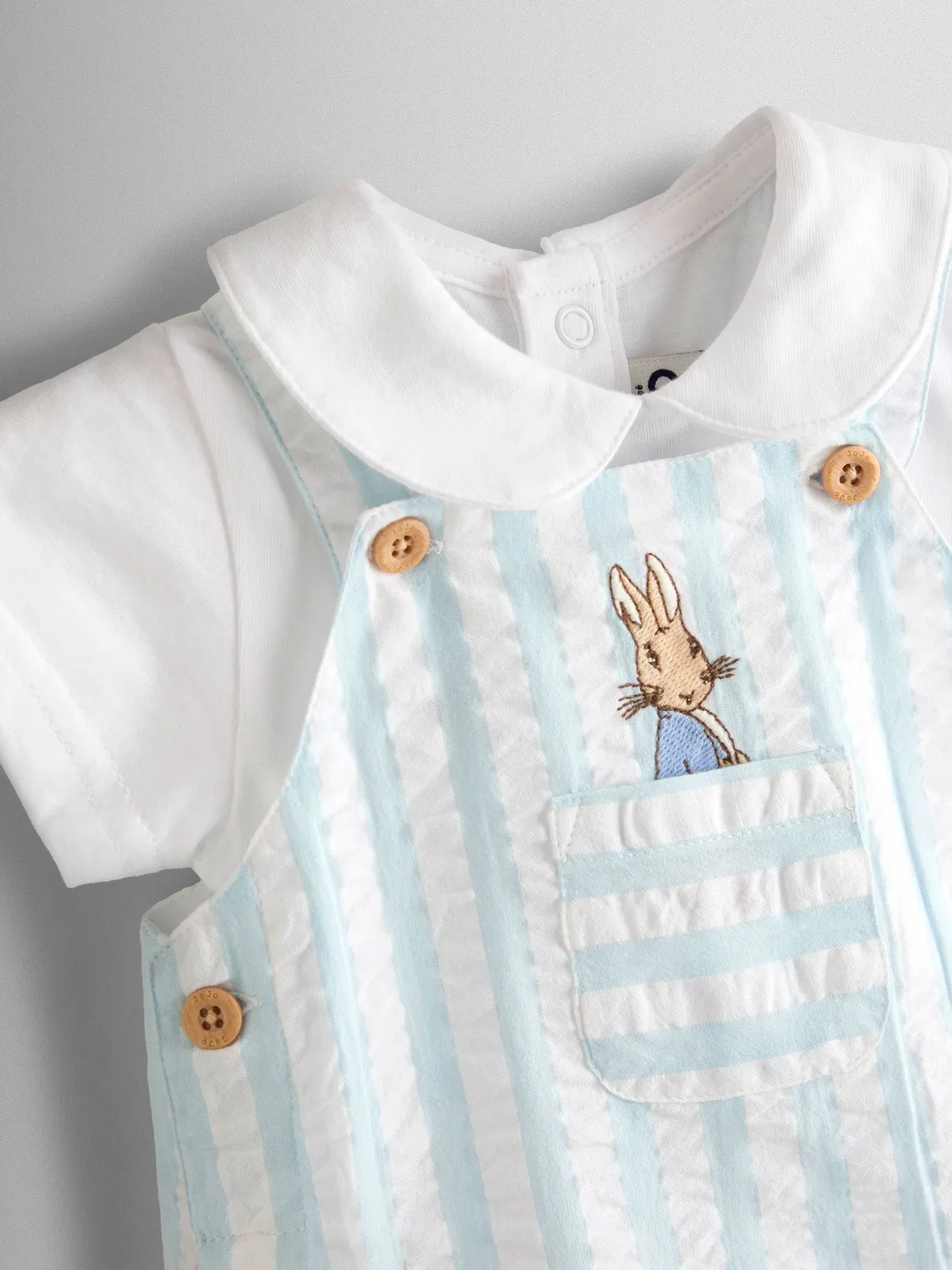 Комбинезон с боди и шапкой Peter Rabbit Jojo Maman Bébé, синий — фото 4