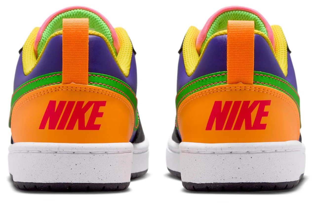 Кроссовки для мальчиков Court Borough Low Recraft Nike, цвет Court Purple/Green Strike/Court Purple — фото 3