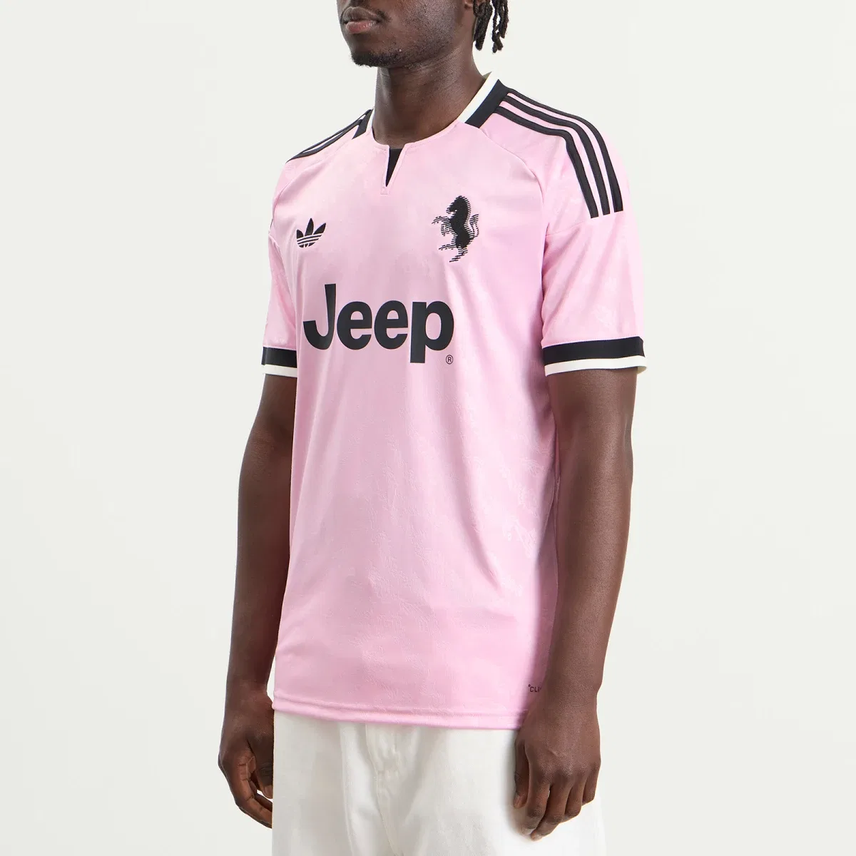 Футболка с длинным рукавом Juventus FC Away Jersey Adidas, True Pink & Black — фото 2
