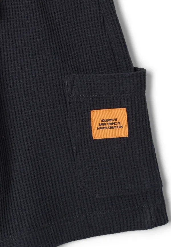 Комплект из футболки и шорт с полосками, модель Set with striped t-shirt and shorts - tracksuit bottoms, Ovs, White, белый/черный — фото 4